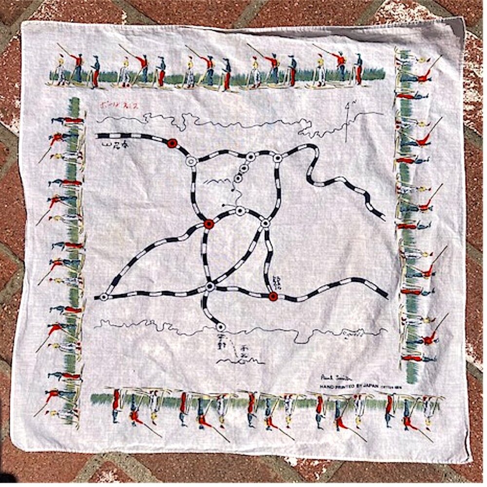 Japan Paul Smith Ski Scarf Bandana Square From Japan 19.5" x 19.5" UNISEX